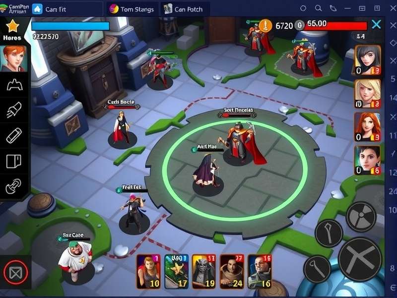 Champion Arena character selection screen showing diverse heroes