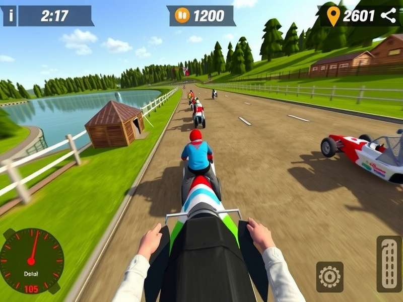 Anjuna Steeplechase Extreme gameplay screenshot showing racing action