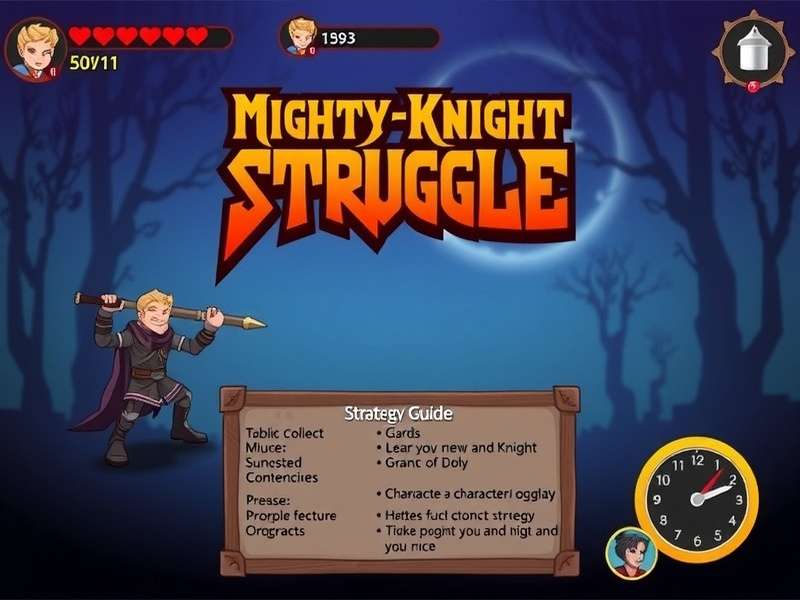 Mighty Knight Struggle character selection screen