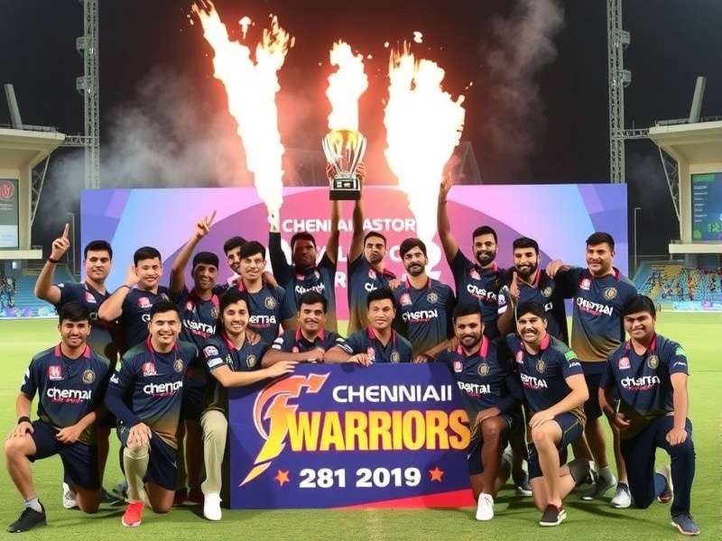 Chennai Warriors team celebrating victory at a major tournament
