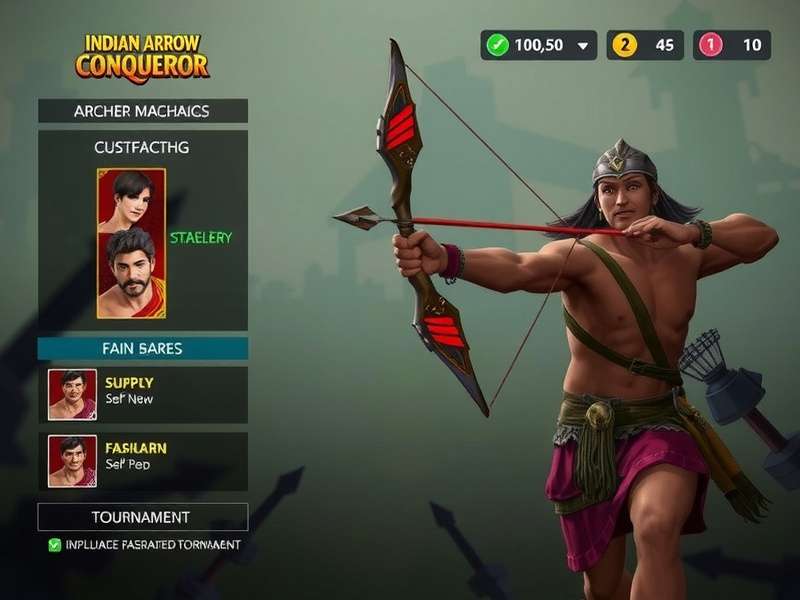 Indian Arrow Conqueror gameplay screenshot showing archery mechanics