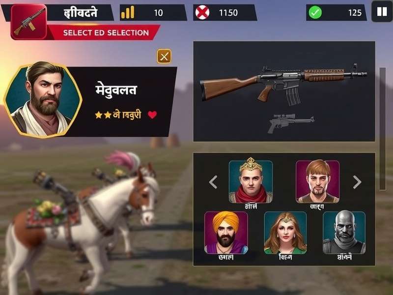 Bihar Battle Blitz gameplay screenshot showing character selection