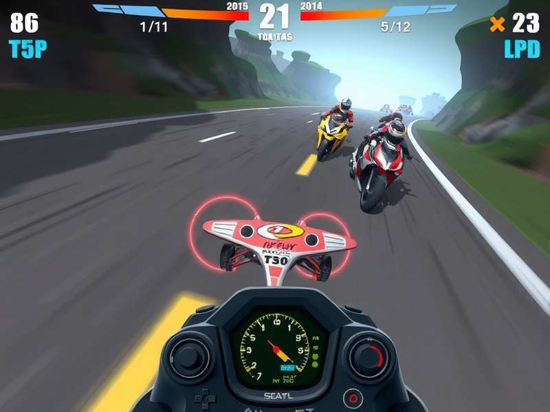 Zip Fury Showdown gameplay screenshot showing intense racing action