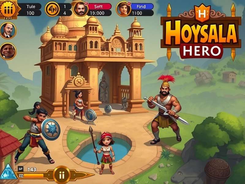 Hoysala Hero character lineup showing main protagonists and antagonists