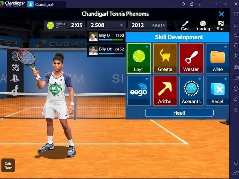 Chandigarh Tennis Phenoms character customization interface