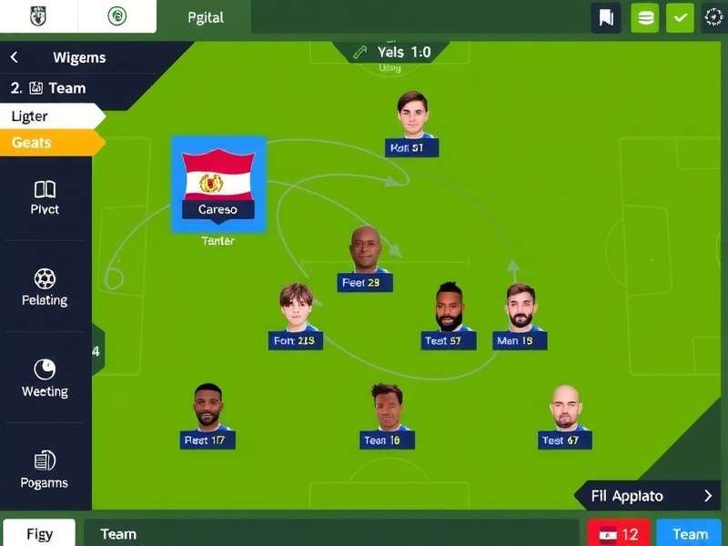 FIFA Manager Wizard Emperor tactical interface