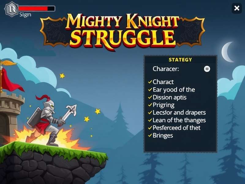 Mighty Knight Struggle gameplay screenshot showing combat