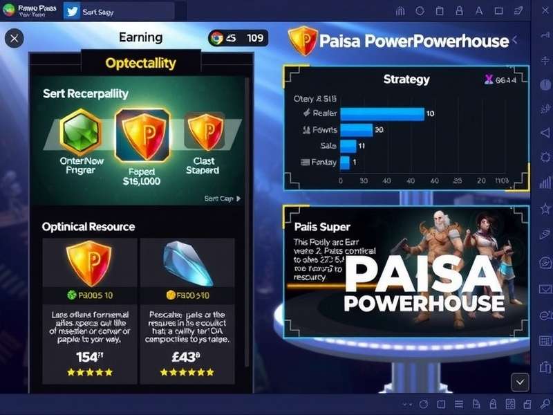 Paisa Powerhouse gameplay interface showing earning opportunities