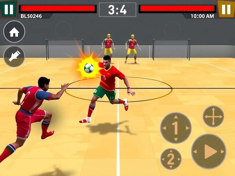 Bharat Handball Titan gameplay screenshot showing intense handball action