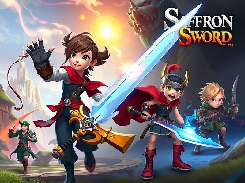 Saffron Sword character lineup showing main heroes and villains