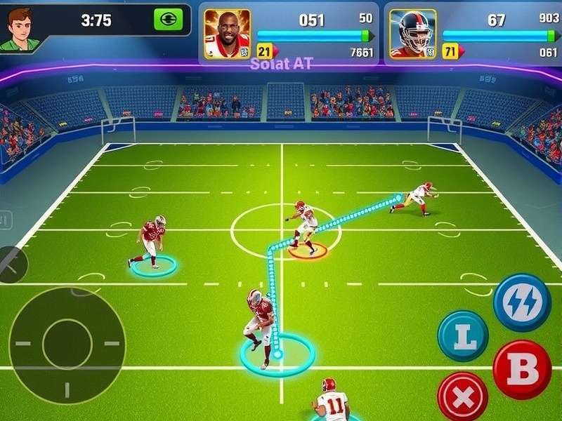 Desi NFL Titans Battle gameplay screenshot showing football action