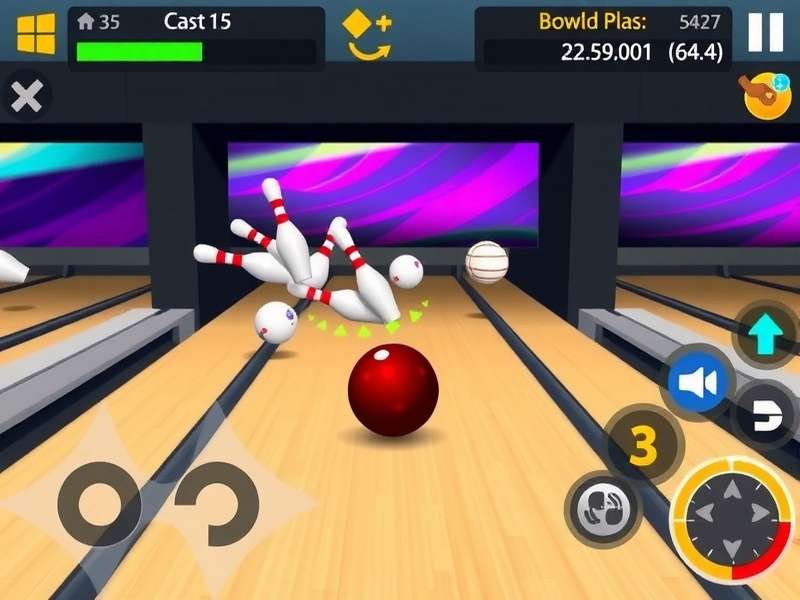 Dynamic Bowler Prodigy gameplay screenshot showing bowling action