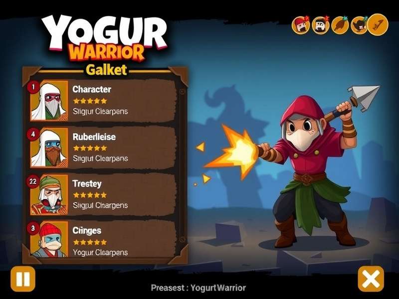 Yogurt Warrior game screenshot showing character selection
