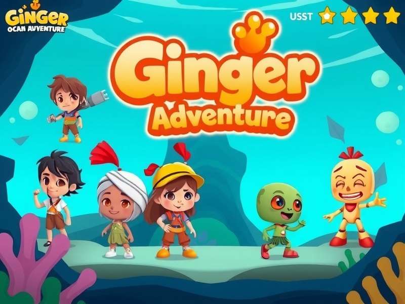 Ginger Ocean Adventure feature showcase displaying various game mechanics