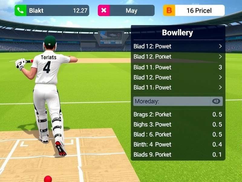 Cricket Ball Blitz stadium selection screen