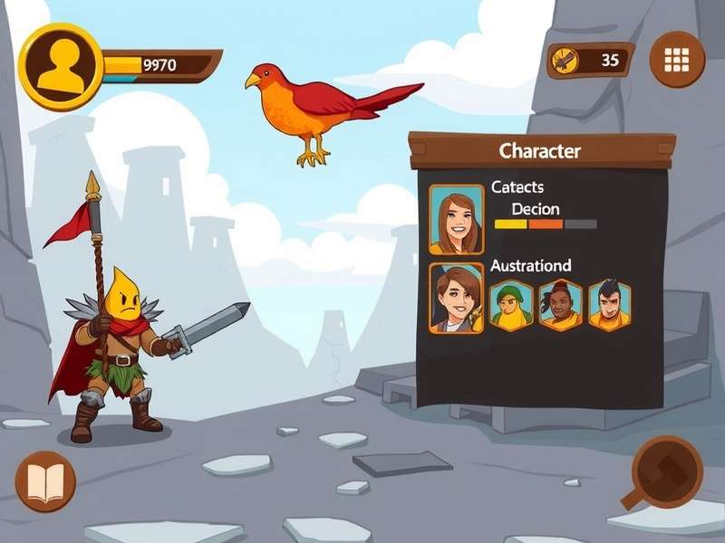 Mustard Quest Hero character selection screen