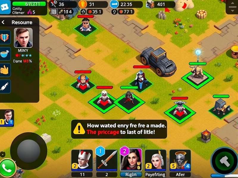 Mighty War Hero resource management interface