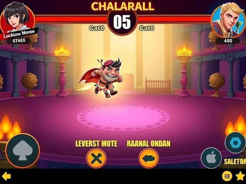 Lucknow Ace Smash gameplay screenshot showing character action