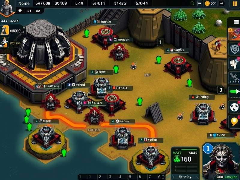 Predator Siege Secret Base gameplay screenshot showing base construction and unit management