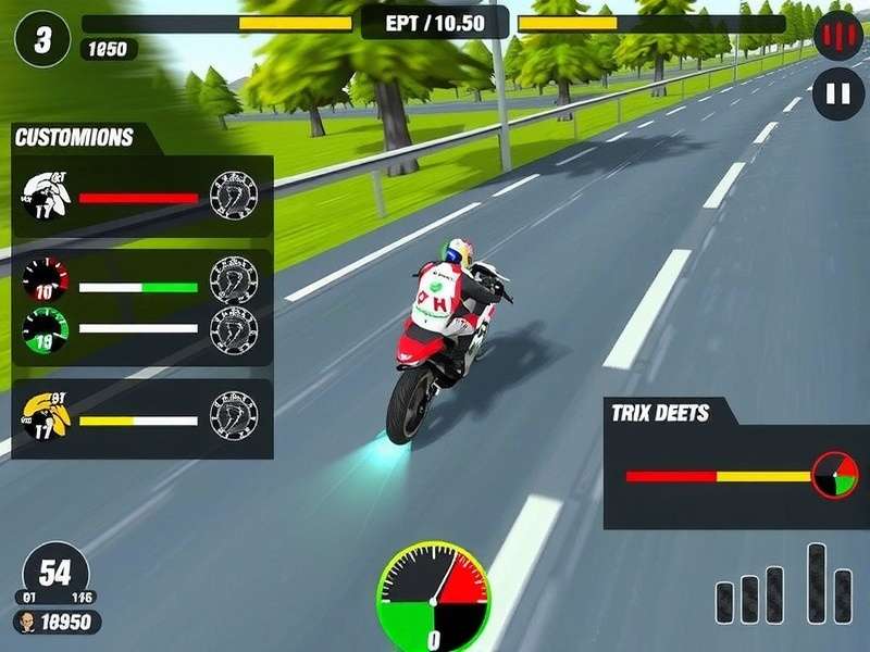 High Speed Cycler multiplayer race in progress