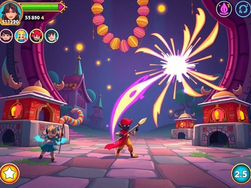 Holi Magic Clash special effects and colorful explosions