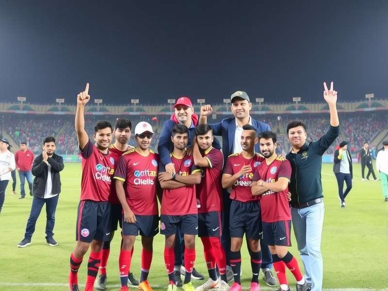 Patna Pioneers FC trophy celebration with fans