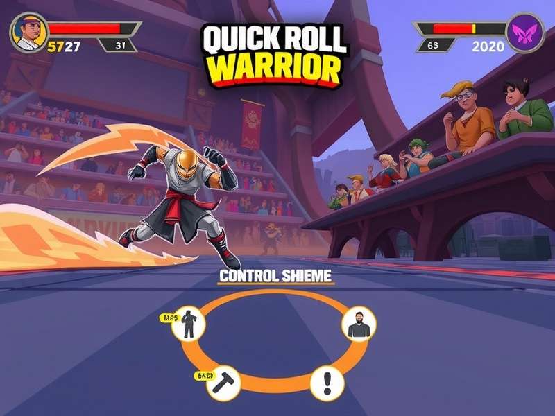 Quick Roll Warrior gameplay screenshot showing character rolling action