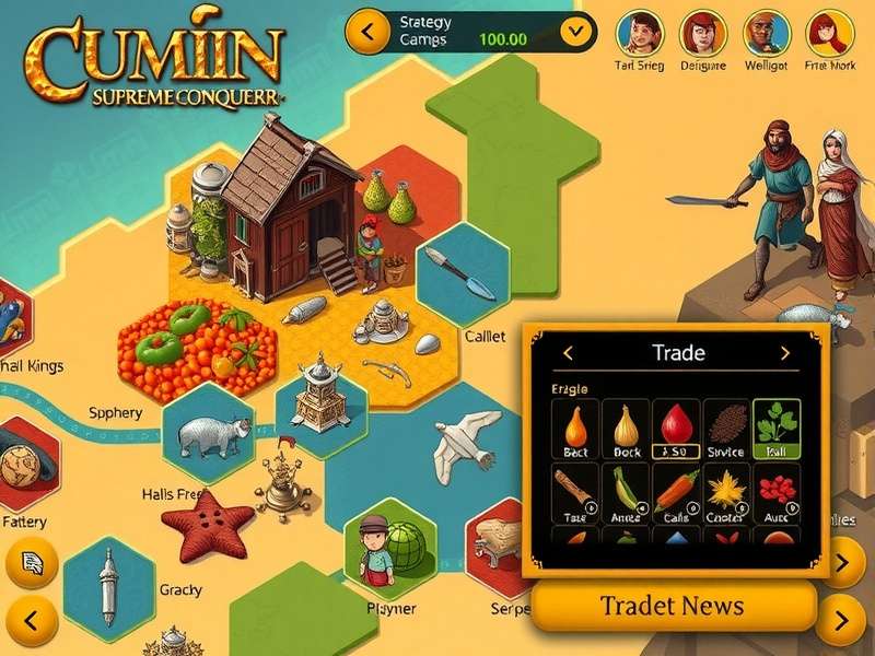 Cumin Supreme Conqueror trade interface showing spice market