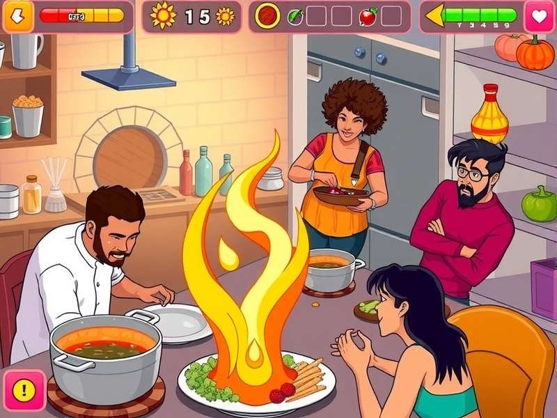 Bhaji Frenzy gameplay screenshot showing cooking interface