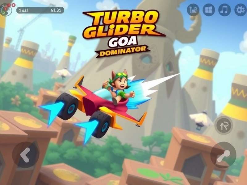 Turbo Glider Goa Dominator gameplay screenshot showing racing action