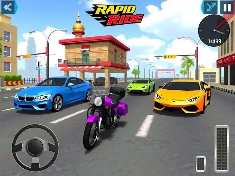 Rapid Ride Dash gameplay showing Indian city environment