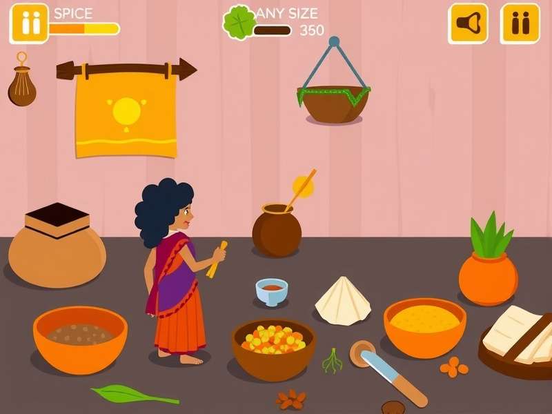 Mysore Masala Quest gameplay screenshot showing spice collection