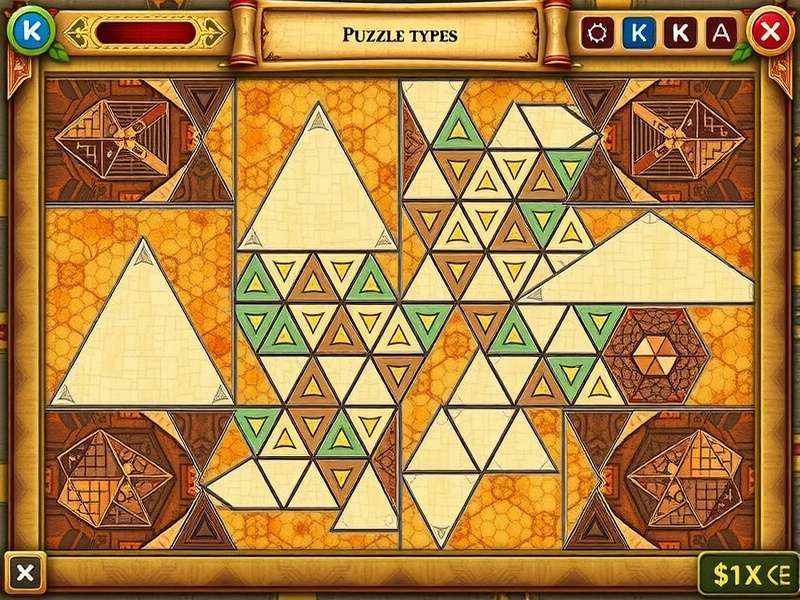 Triangular Mysteries Unveiled feature showcase with multiple puzzle types