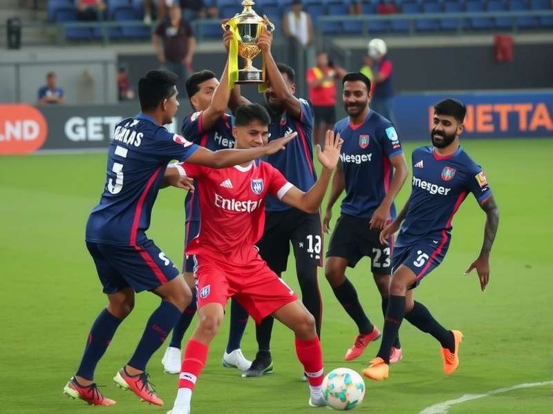 Pritam Kotal in action during an ISL match