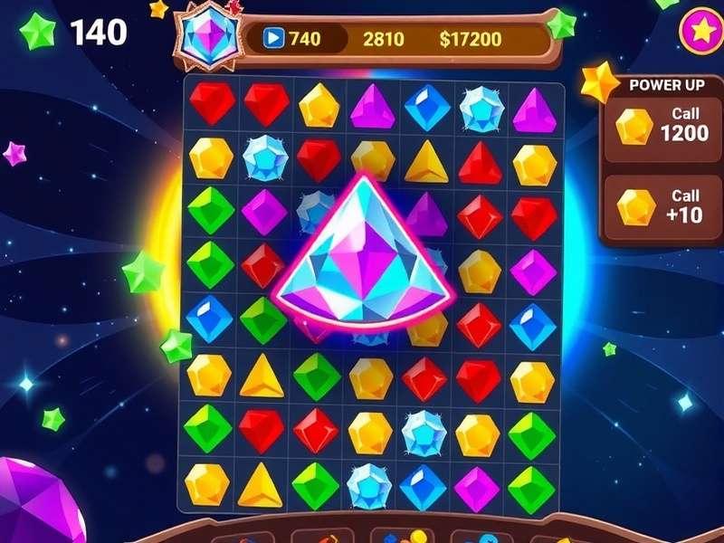 Diamond Chase Star gameplay screenshot showing colorful puzzle elements