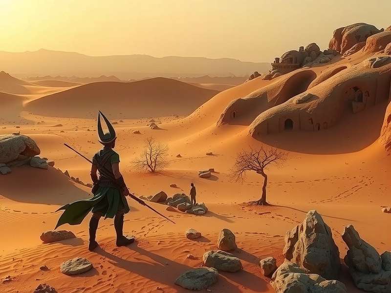 Thar Mirage Masters character using traditional desert survival techniques