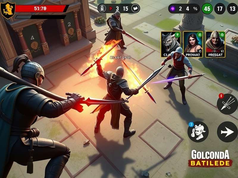 Golconda Powerful Brigade gameplay screenshot showing strategic battle