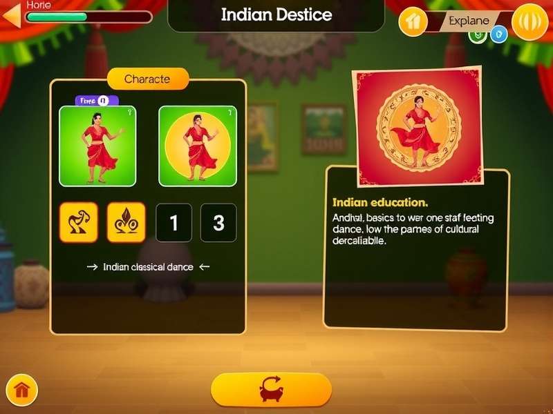 Desi Disco Delight cultural education module showing information about Indian classical dance