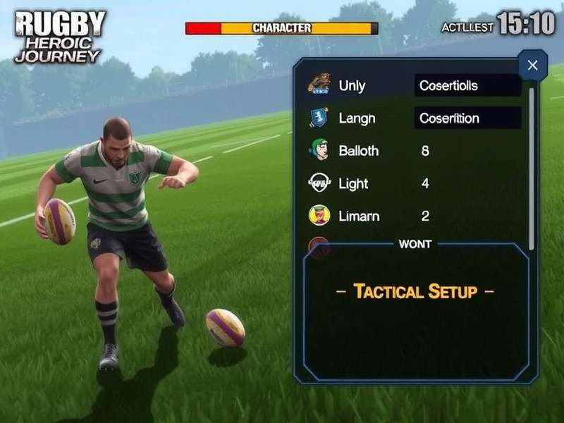 Rugby Heroic Journey gameplay screenshot showing intense rugby action