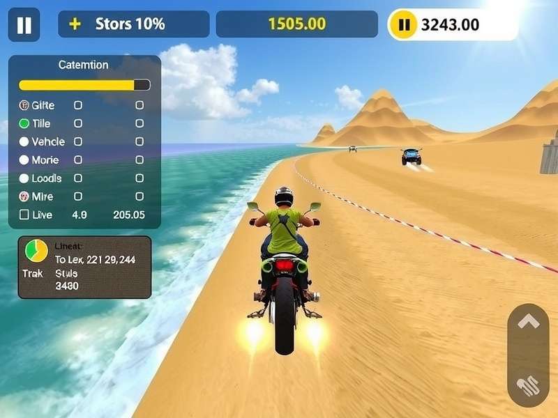 Gokarna Beach Velocity track overview showing beach racing circuit