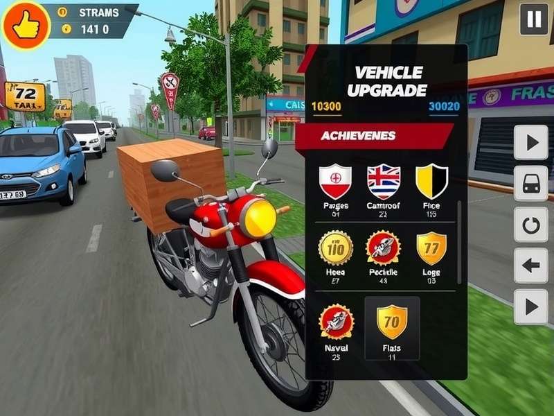 Flash Delivery achievement system showing various badges and rewards