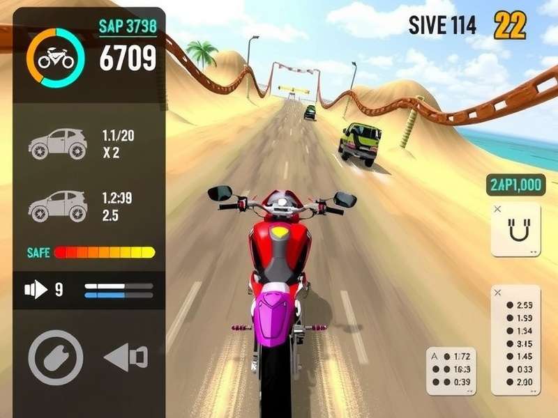Gokarna Beach Velocity gameplay screenshot showing beach racing