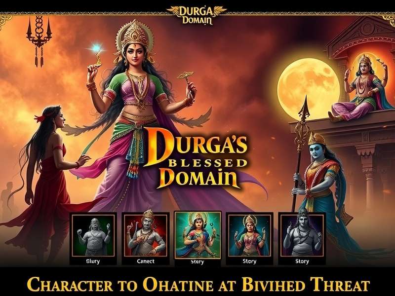 Durga S Blessed Domain game cover art showing goddess Durga in battle