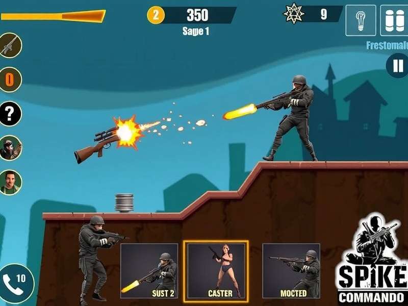 Spike Commando Elite features showcase displaying various game modes