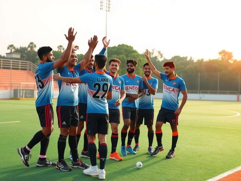 Indian Hockey Team Celebrating Victory