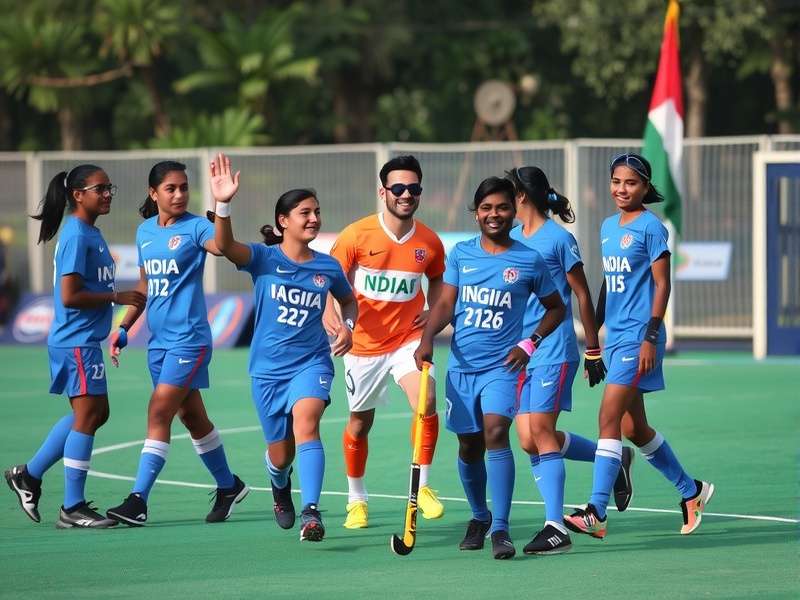 Young Indian Hockey Players Training
