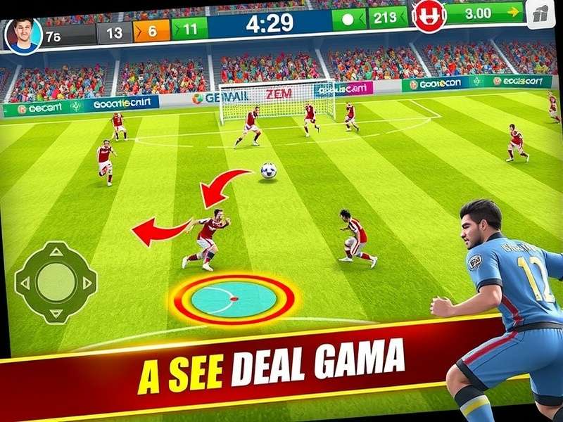 Football Strike Mod APK Gameplay Interface Showing Unlimited Resources