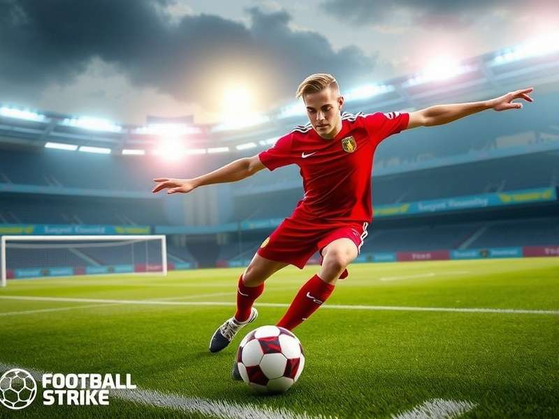 Football Strike gameplay screenshot showing a free-kick setup