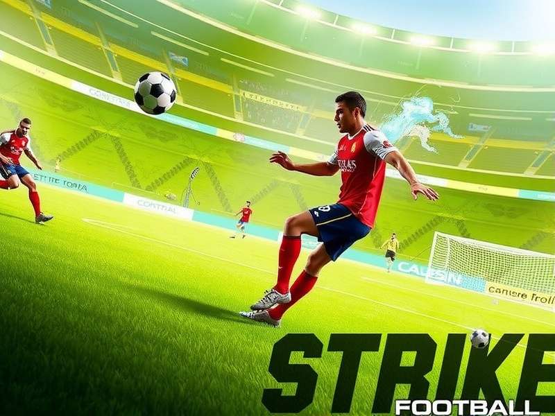 Close-up of a player aiming a free-kick on a mobile phone