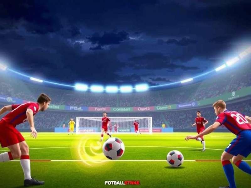 Football Strike Online gameplay screenshot showing a penalty kick moment